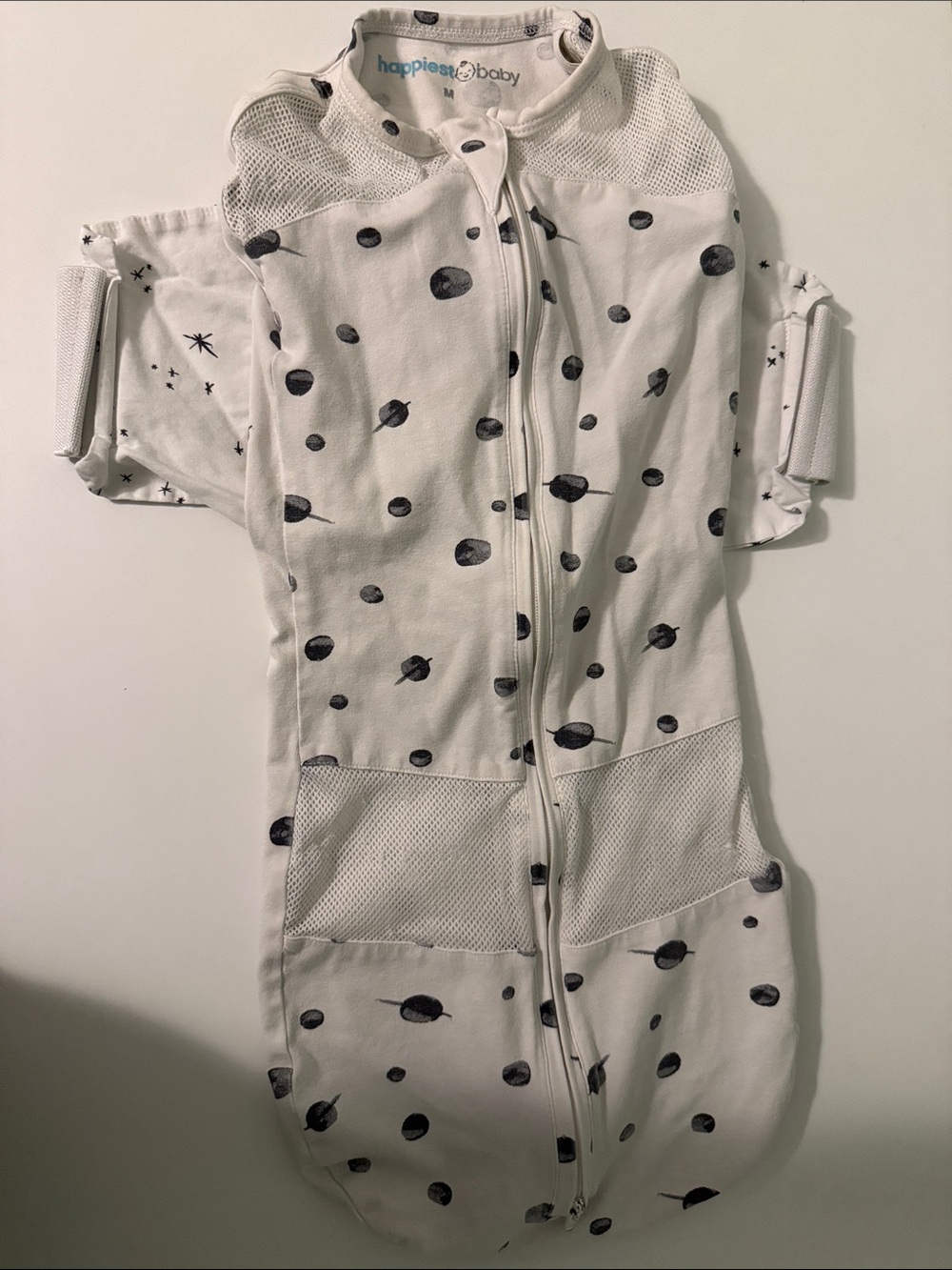 happiest baby White & Black Planet Print Sleep Sack for Kids